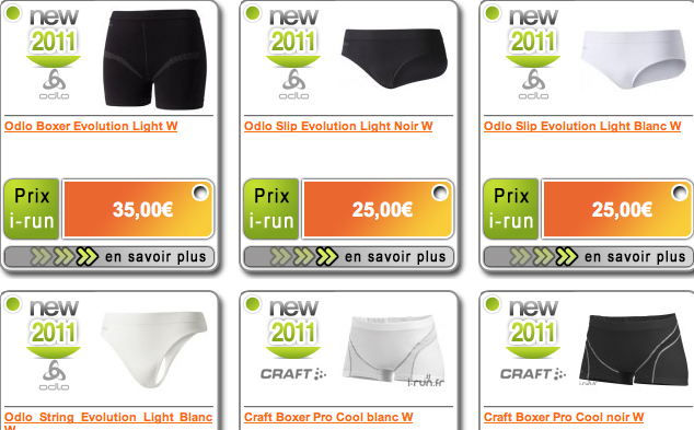 sous vetement running homme