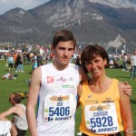 4 - Moi et ma tante sur le semi-marathon d'Annecy en 2010