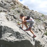 Matthias Mouchart  reconnaissance 42 km trail Ubaye Salomon photo Robert Goin