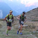 Serre Che trail Salomon 2014 de g à d Fabien Nabias 1er exaequo  et Julien Navarro 3ème 48 km photo Robert Goin