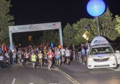 Thibaut Baronian, François D’Haene et Michel Lanne au départ du Wings for Life World Run