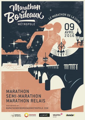 affiche marathon de bordeaux