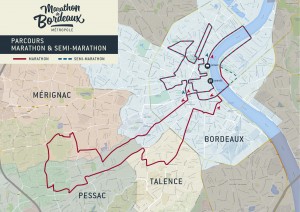 Parcours marathon de bordeaux