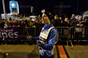 Sissi Cussot au départ de la Saintélyon