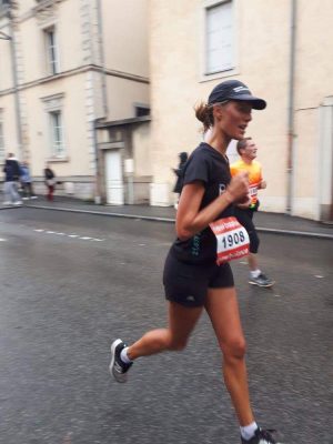 mélanie sur son marathon