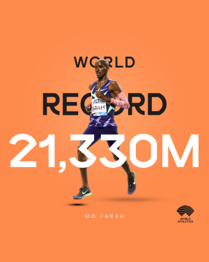 record de l'heure Mo Farah 