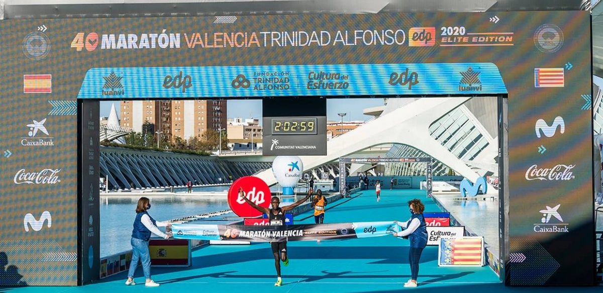 arrivée premier homme du marathon de Valence