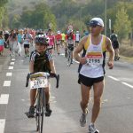 Clément DELBES avec son papa au 100km de Millau